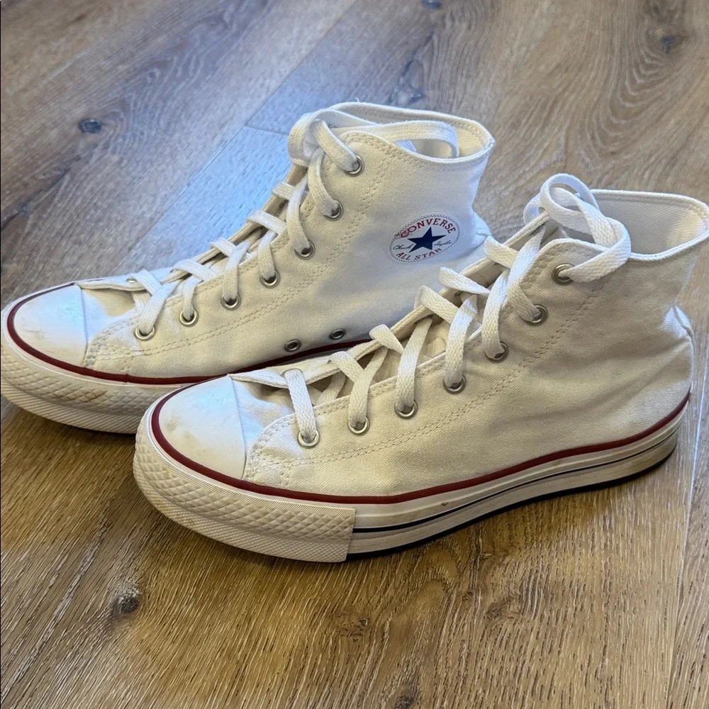 Converse Kids White High-Top Sneakers size 6.5